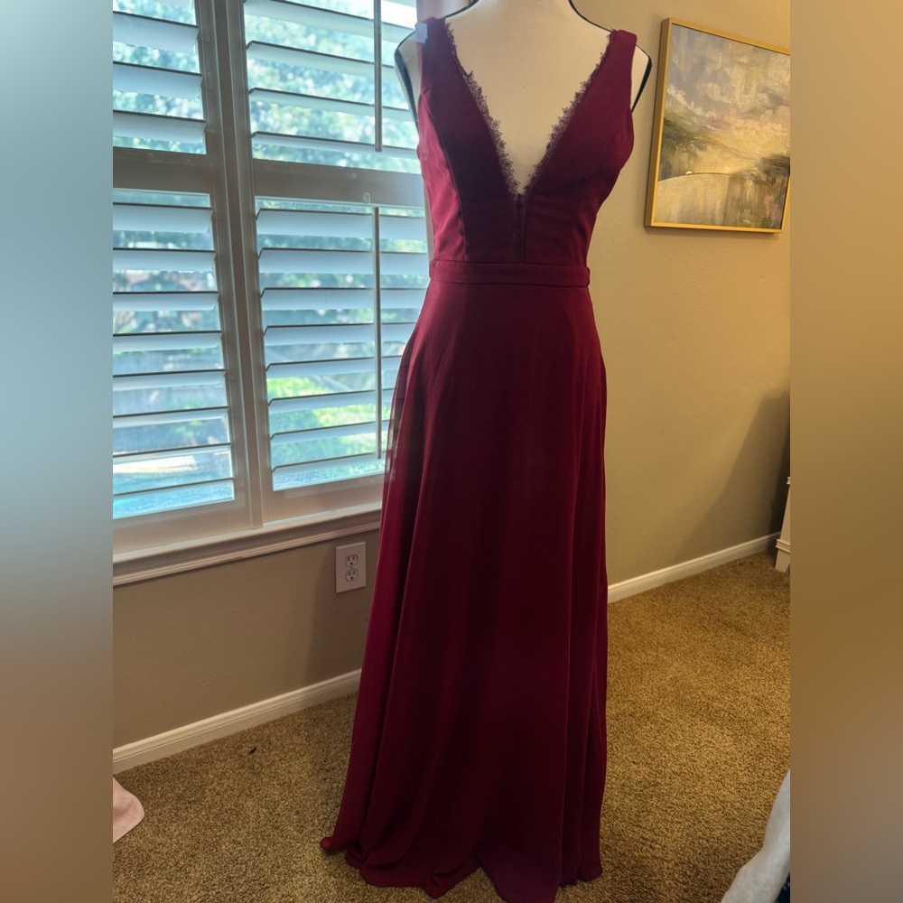 Maniju long red dress size small LIKE NEW